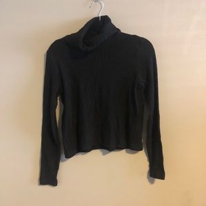 Black Club Monaco Cropped Turtleneck